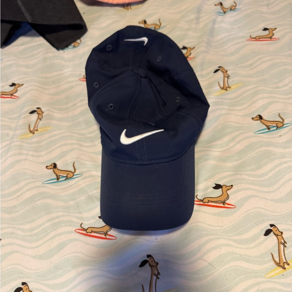 Nike Navy Blue Cap with White Logo Adjustable